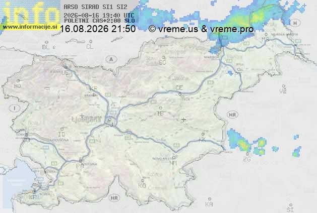 Radarska karta padavin