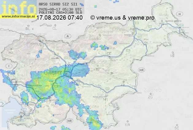 Radarska karta padavin
