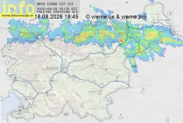 Radarska karta padavin