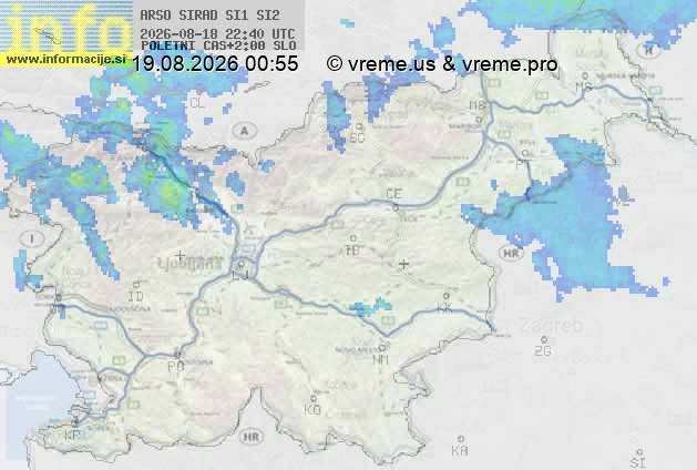 Radarska karta padavin