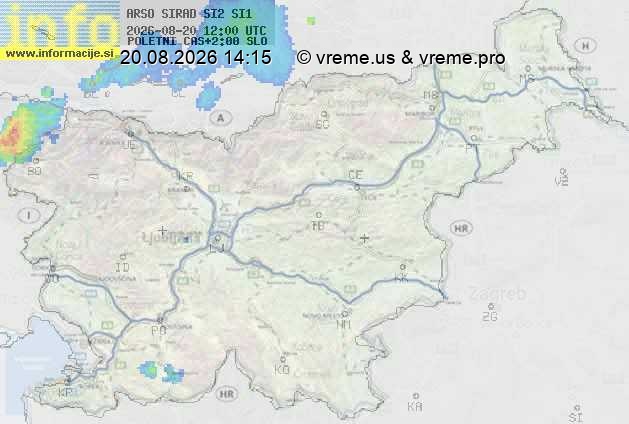 Radarska karta padavin