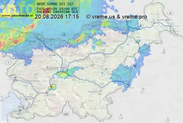 Radarska karta padavin