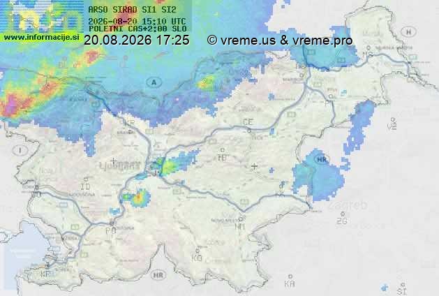 Radarska karta padavin
