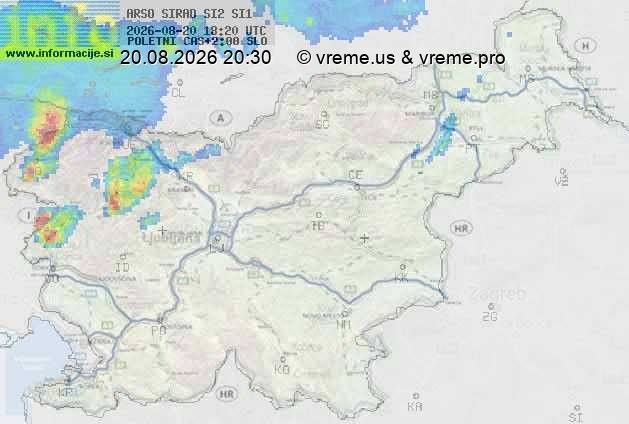 Radarska karta padavin