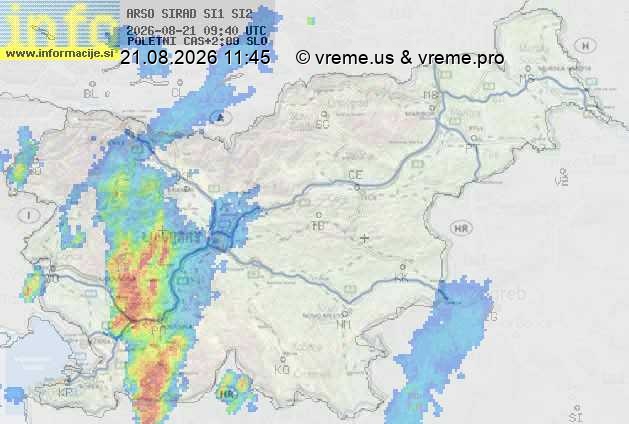 Radarska karta padavin
