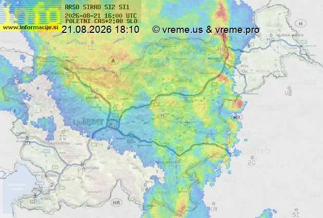 Radarska karta padavin
