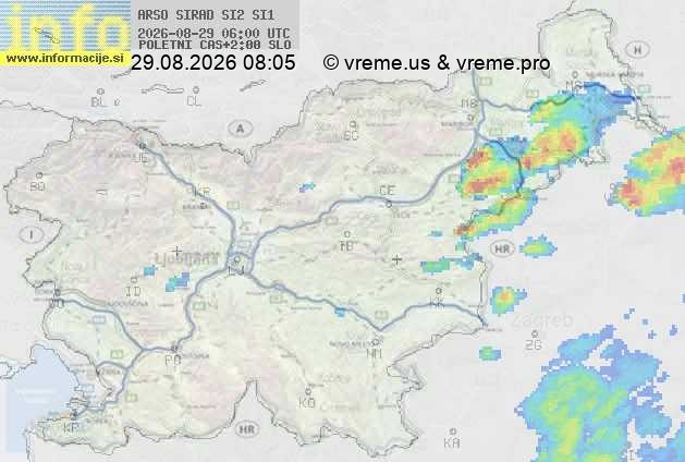 Radarska karta padavin