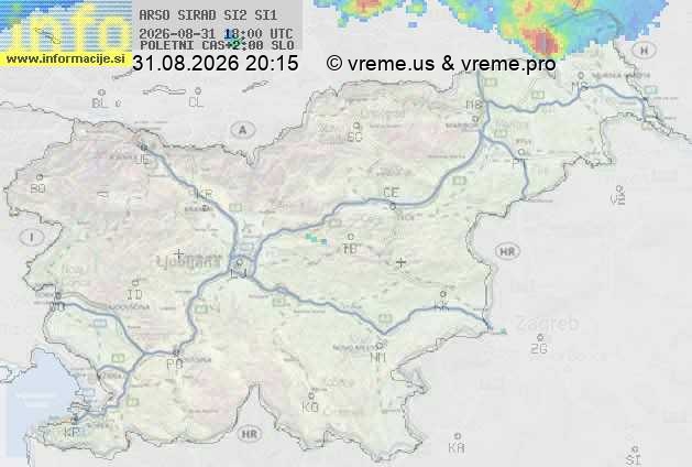 Radarska karta padavin