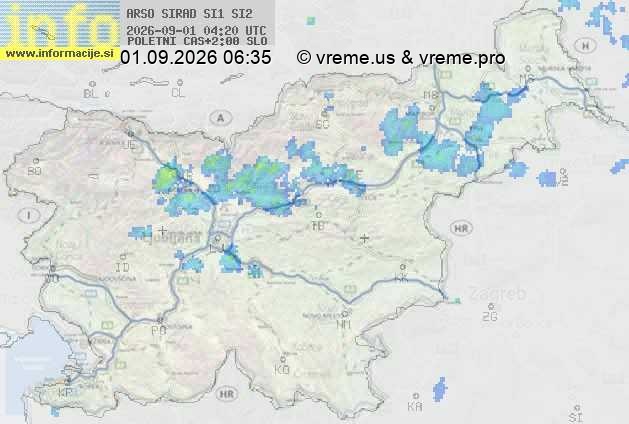 Radarska karta padavin