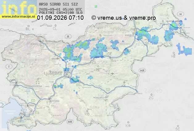 Radarska karta padavin