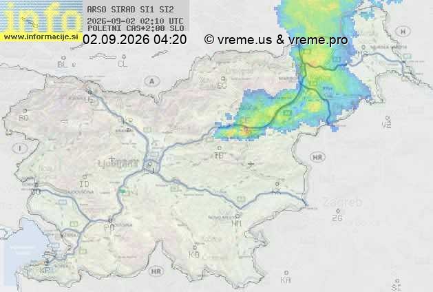 Radarska karta padavin