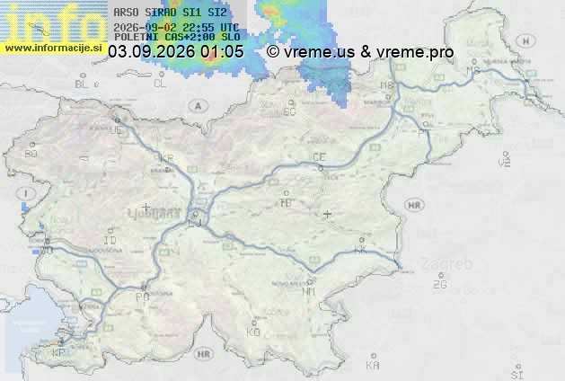 Radarska karta padavin