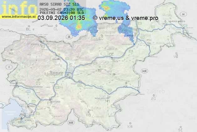 Radarska karta padavin