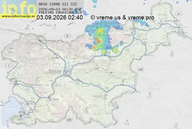 Radarska karta padavin