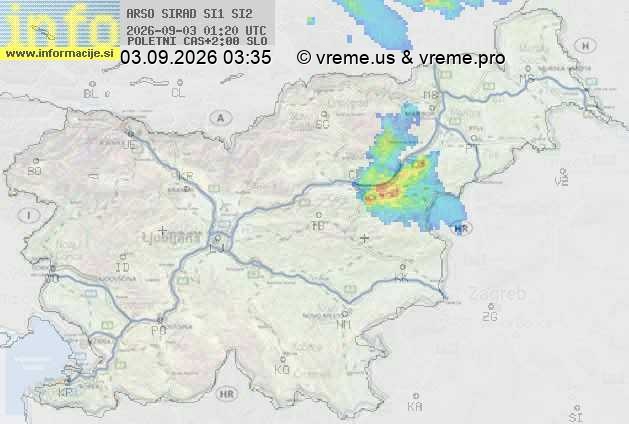Radarska karta padavin