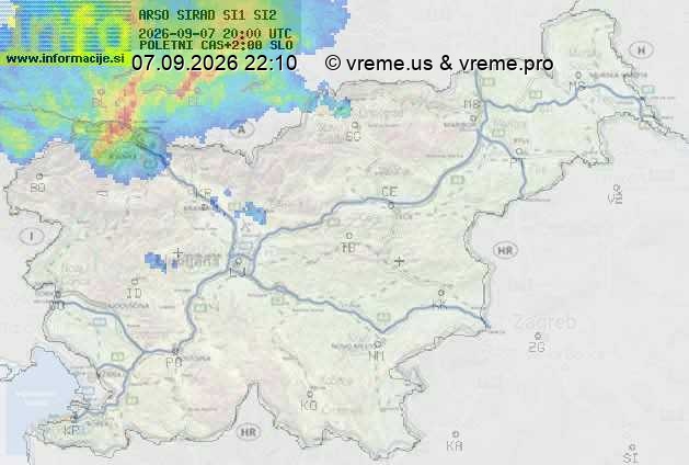 Radarska karta padavin