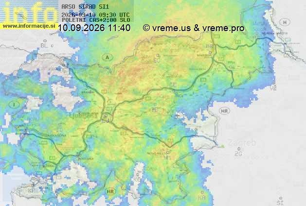 Radarska karta padavin