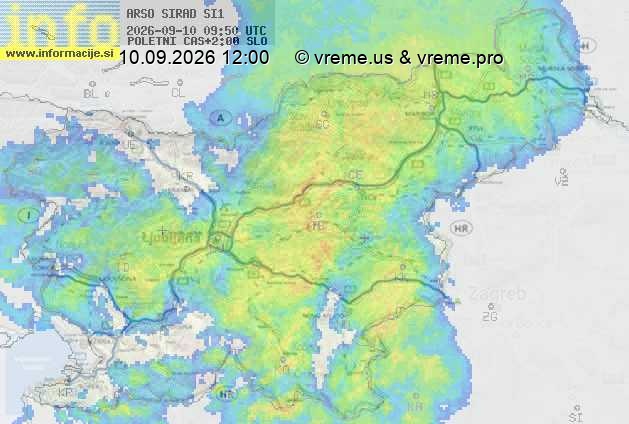 Radarska karta padavin