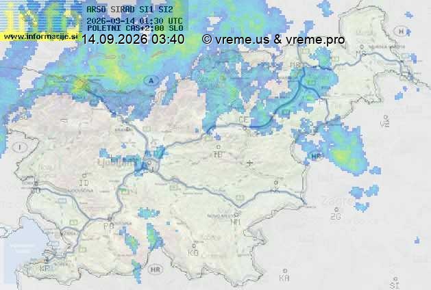 Radarska karta padavin