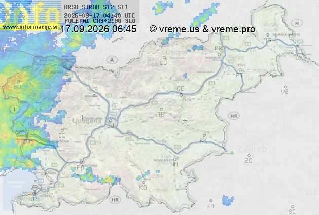 Radarska karta padavin