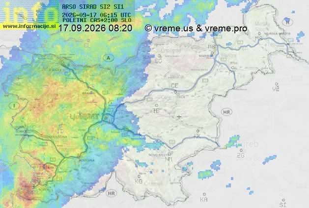 Radarska karta padavin