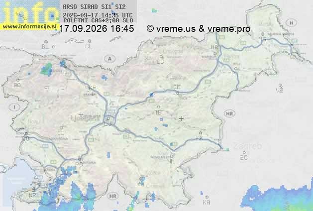 Radarska karta padavin