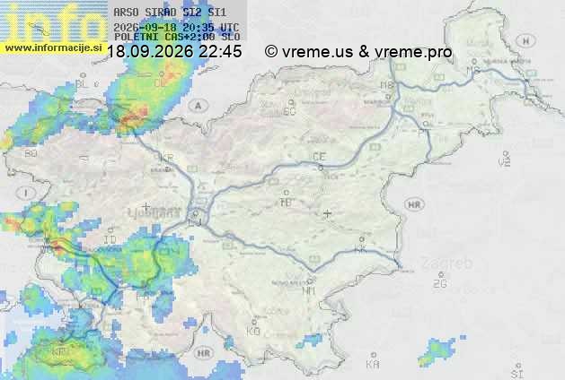 Radarska karta padavin