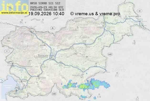 Radarska karta padavin