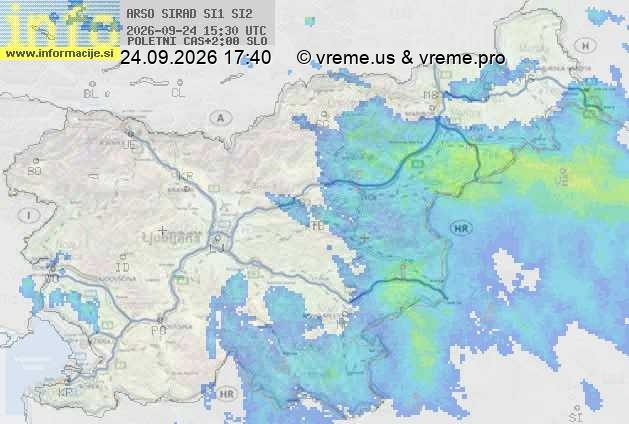 Radarska karta padavin