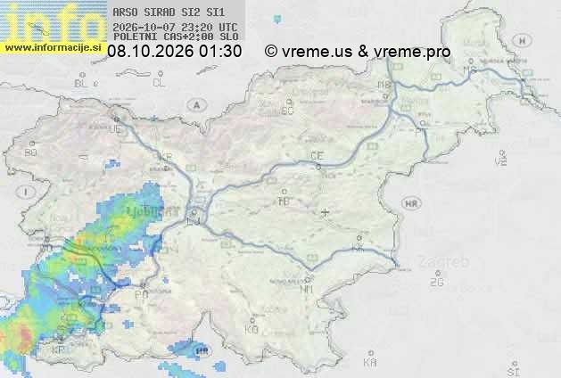 Radarska karta padavin