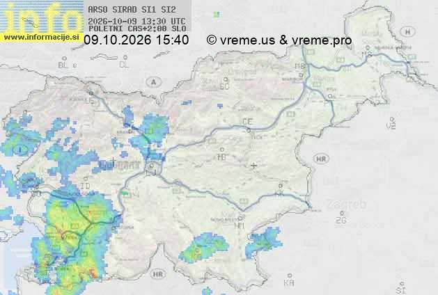Radarska karta padavin
