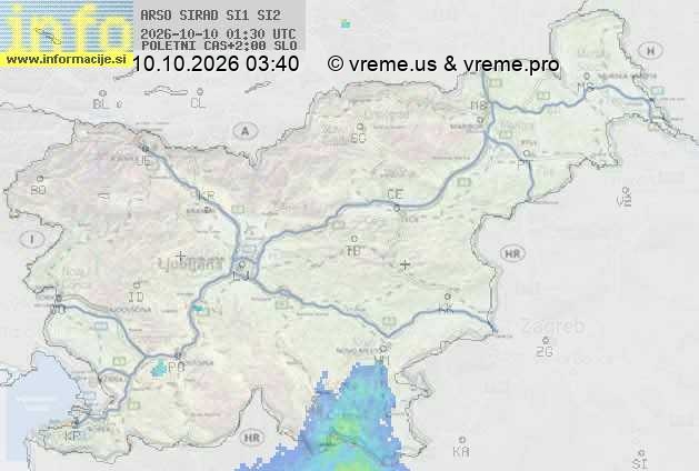 Radarska karta padavin