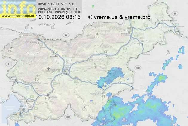 Radarska karta padavin