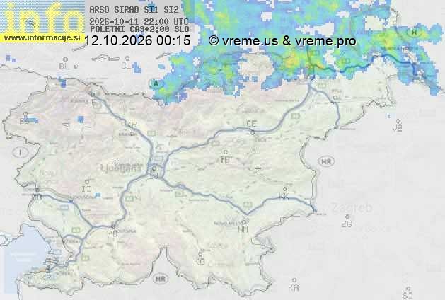 Radarska karta padavin