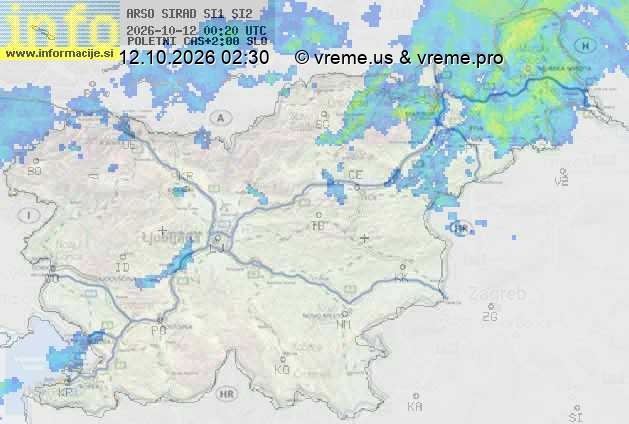 Radarska karta padavin