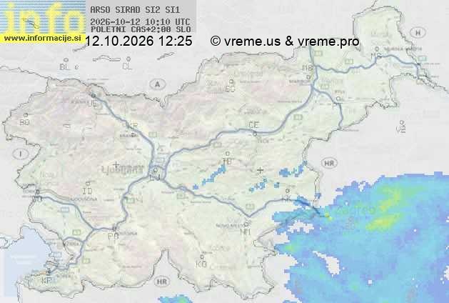 Radarska karta padavin