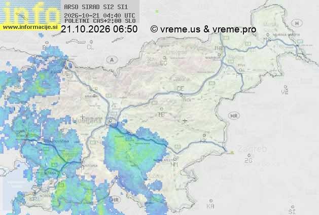 Radarska karta padavin