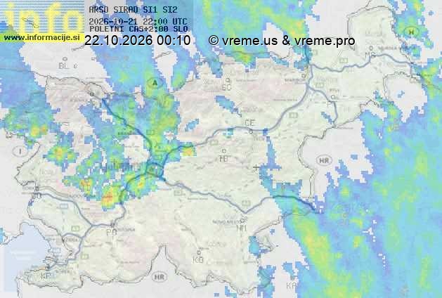 Radarska karta padavin