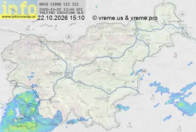 Radarska karta padavin