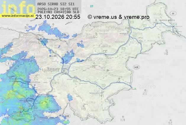 Radarska karta padavin