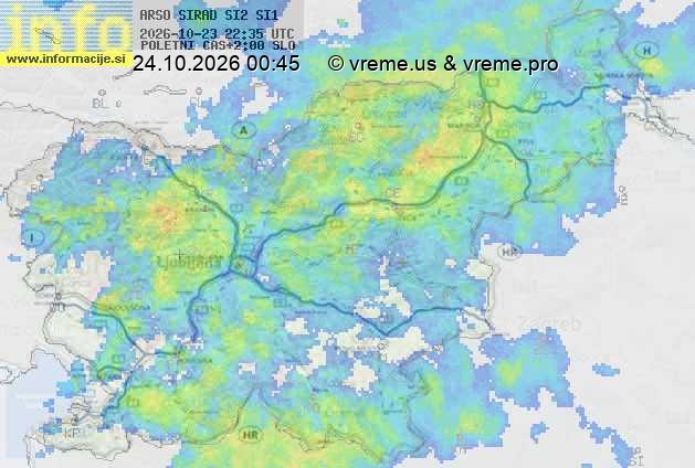 Radarska karta padavin