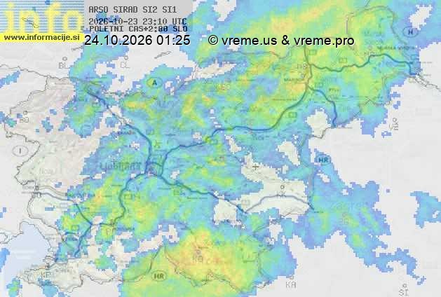 Radarska karta padavin