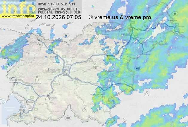 Radarska karta padavin