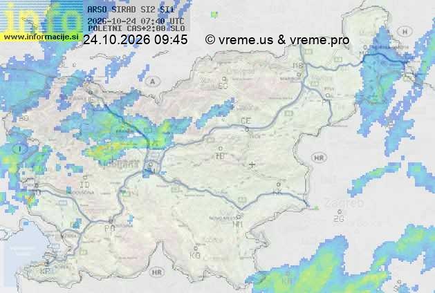 Radarska karta padavin