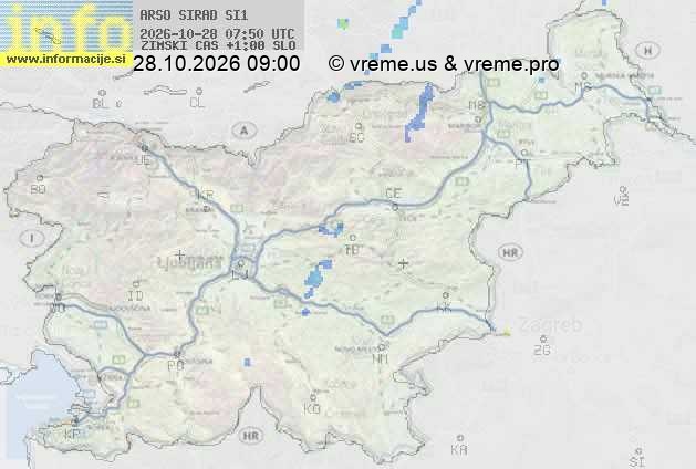 Radarska karta padavin