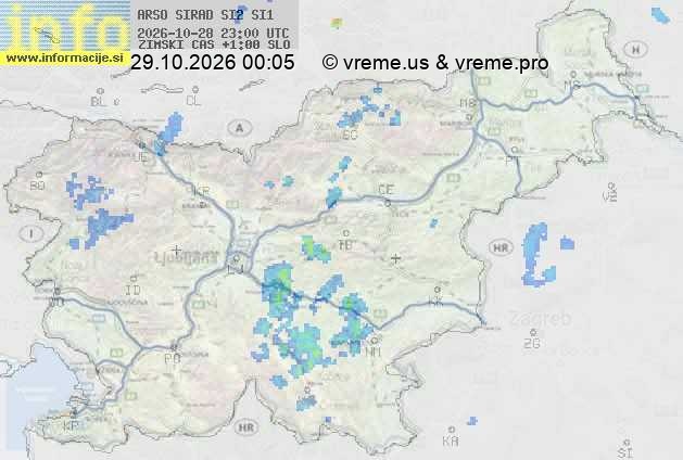 Radarska karta padavin