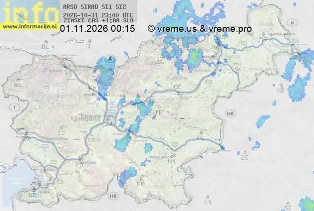 Radarska karta padavin