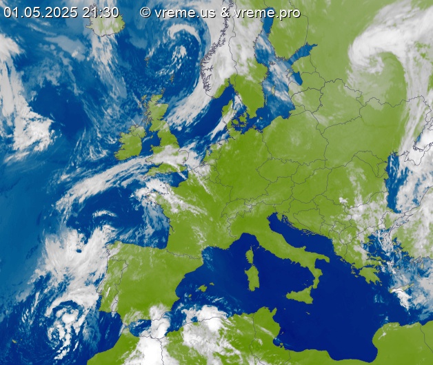 Oblačnost Evropa