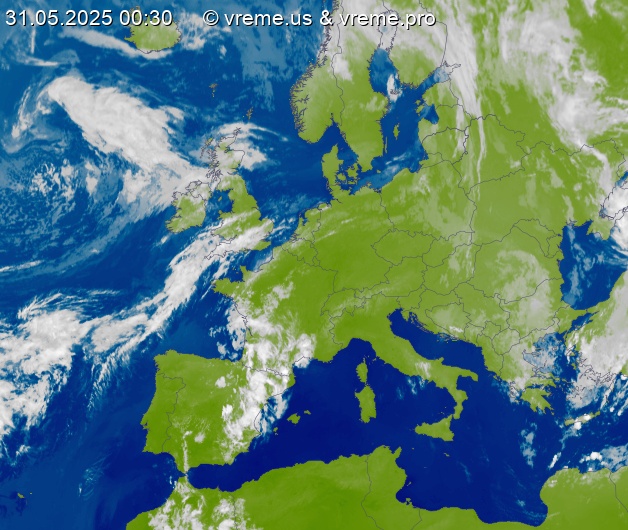 Oblačnost Evropa