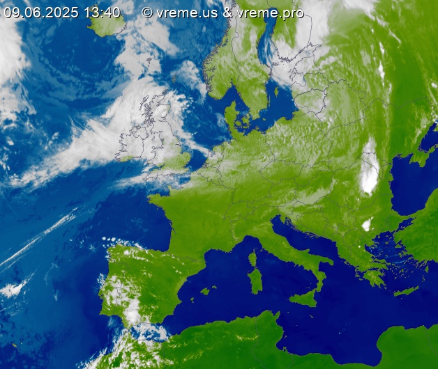 Oblačnost Evropa
